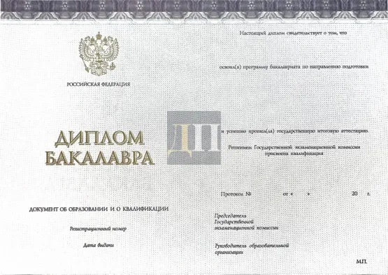 Диплом бакалавра КИРЖАЧ с 2014 по 2022 годы