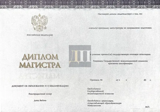 Диплом магистра Киржач с 2014 по 2022 годы