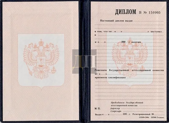 Диплом ПТУ с 2007 по 2008 годы