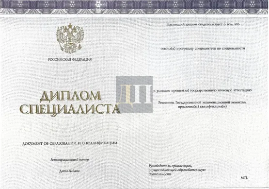 Диплом специалиста Киржач с 2023 по 2026 годы
