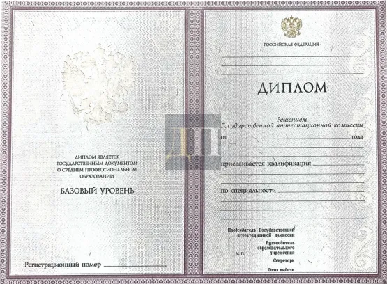 Диплом техникума с 2004 по 2007 годы